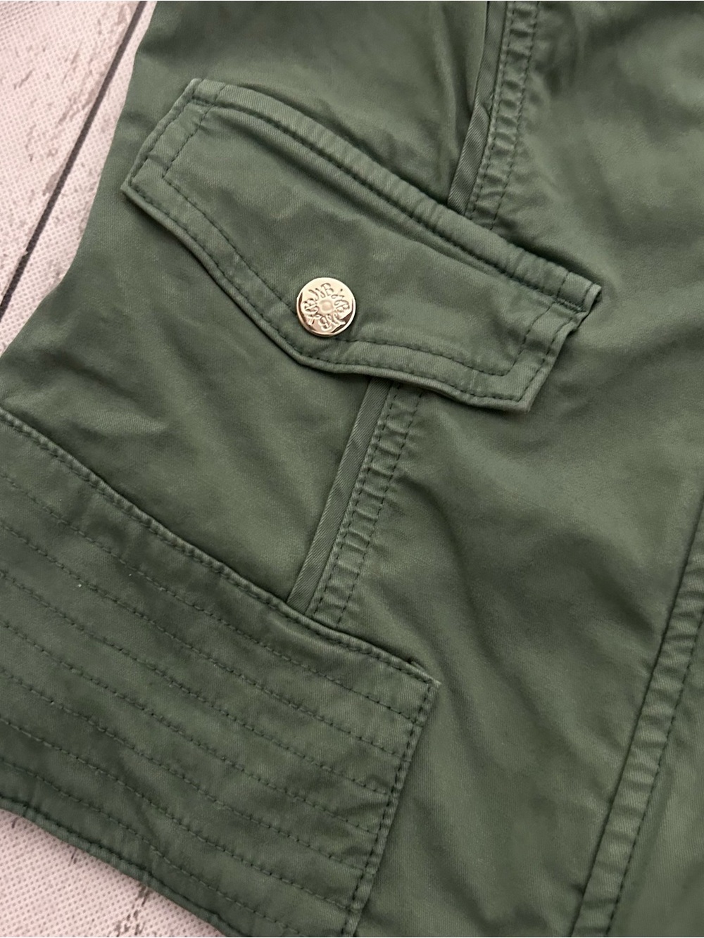 Sz 4 White House Black Market Olive Utility Jacket - Picture 6 of 14